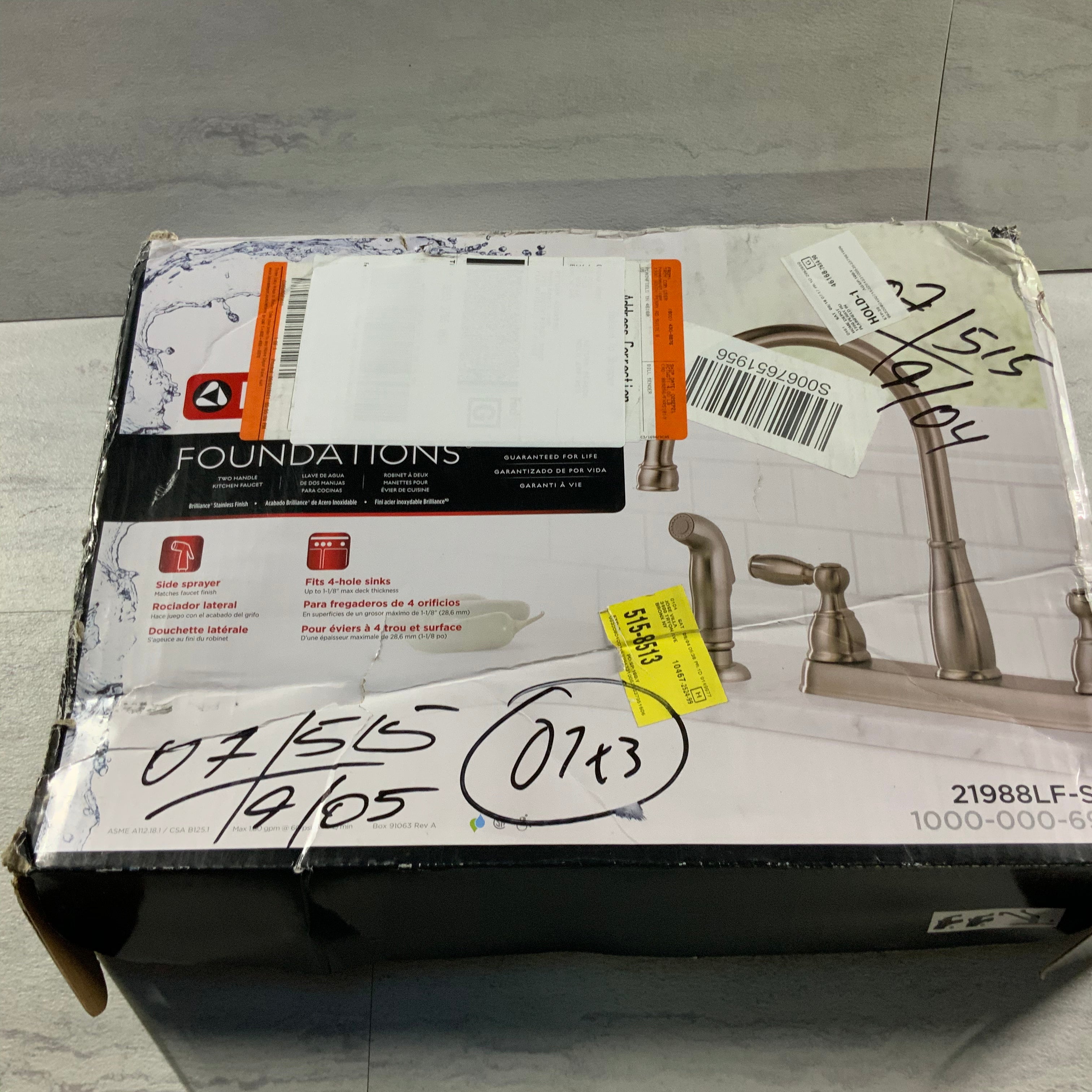 Delta Foundations 2-Handle Standard Kitchen Faucet (7197368287470)